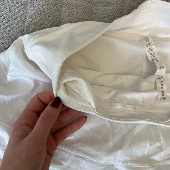 Lululemon Pace Rival Mid-Rise White Tennis Skirt 4 Tall - Picture 8 of 11